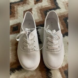 Kids White Canvas Shoes